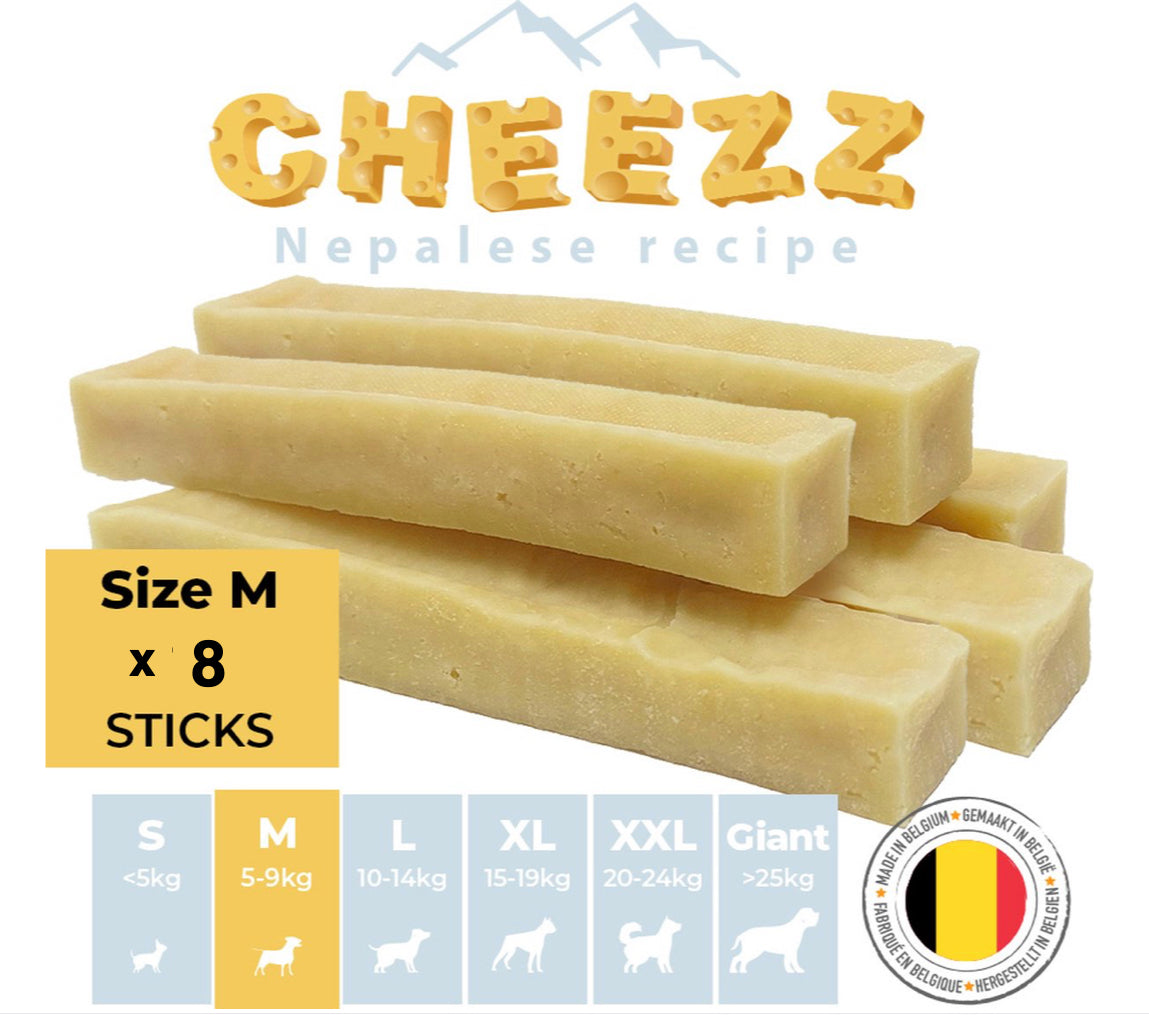 Himalayan Dog Chew CHEEZZ +/- 50 gram for dogs (8 pieces)