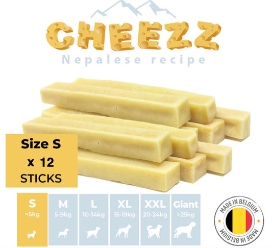 Himalayan Dog Chew CHEEZZ bones - 3 packages of 4 extra small +/- 28 gram in a bag (12 chews in total)