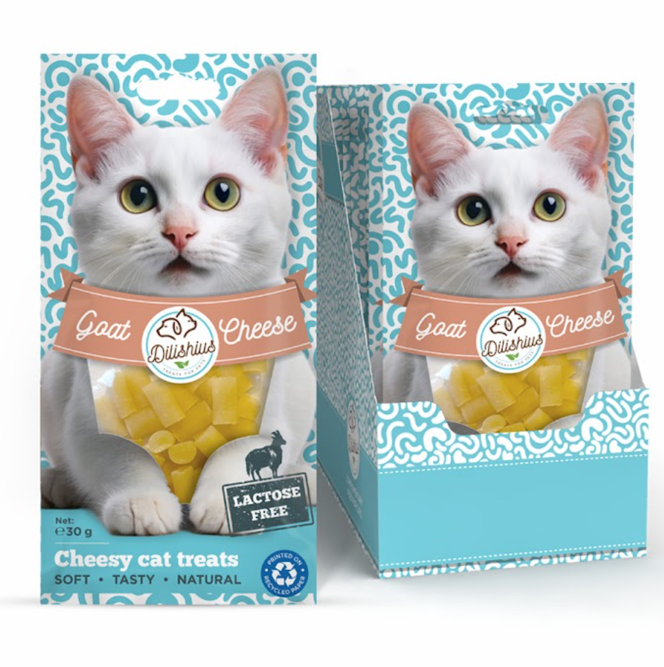Goat cheese treats for cats 10 bags of 30 gram