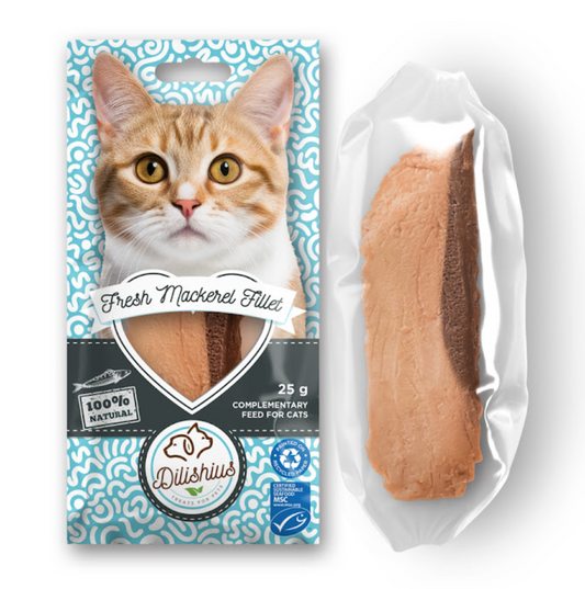 100% natural & fresh filet from mackerel for cats and dogs