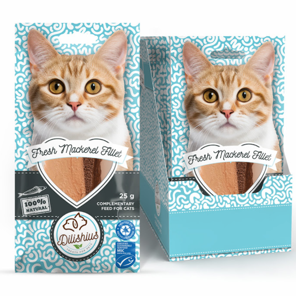 100% natural & fresh filet from mackerel for cats and dogs