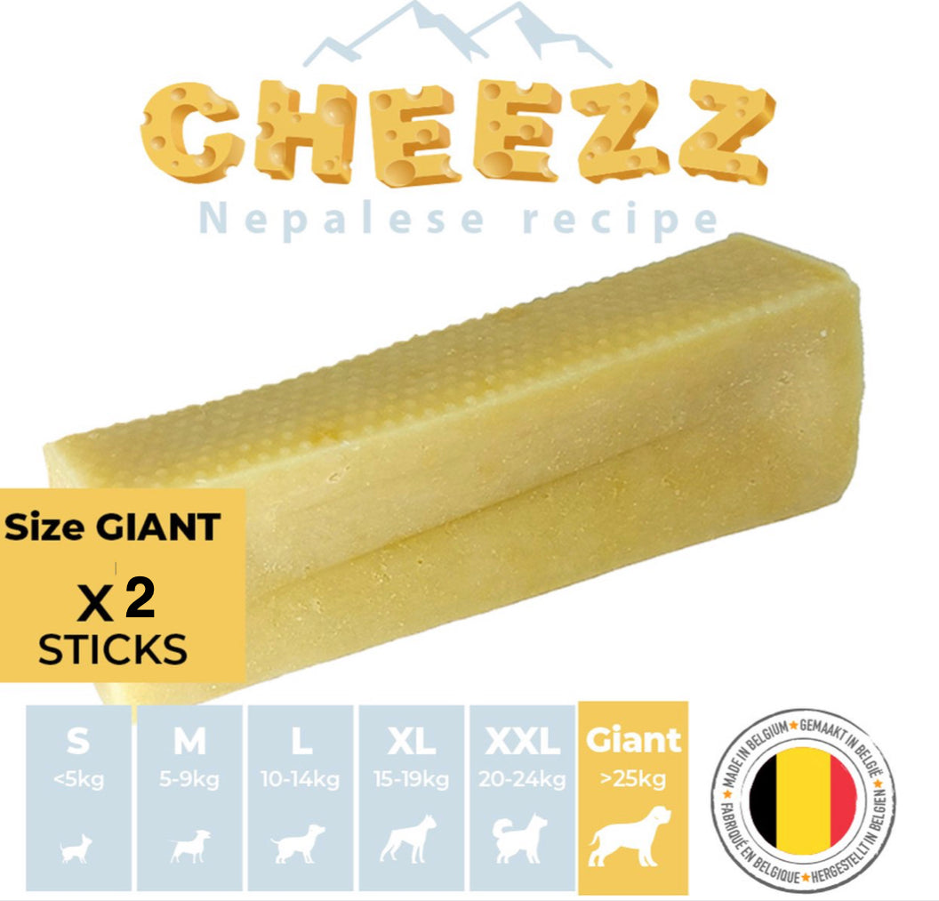 Himalayan Dog Chew CHEEZZ +/-180 gram for giant dogs ( 2 pieces)