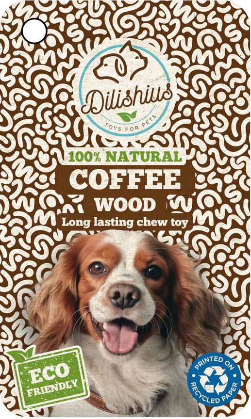 Coffee wood chew for large and strong dogs 3 pcs plus free coconut rope